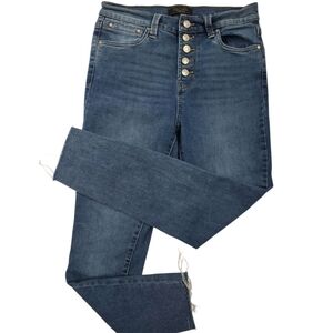 Rachel Roy Women’s Size 6/28 High Rise Button Fly Skinny Jeans Blue EUC